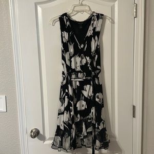 White House Black Market Flower Tie Dress